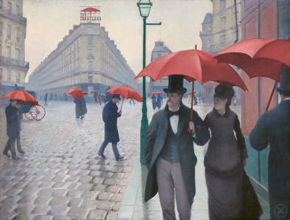 The Travelers on a Paris Street; Rainy Day