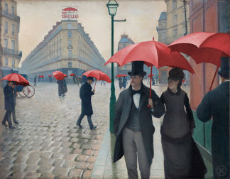 The Travelers on a Paris Street; Rainy Day